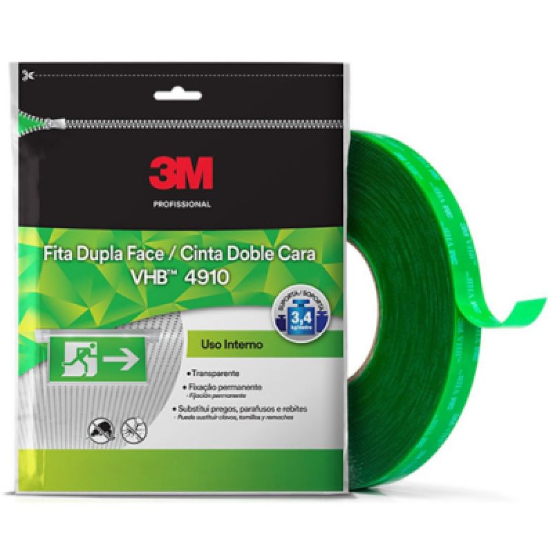 FITA DUPLA FACE VHB VD TRANSPARENTE 19MM X 20M 3M