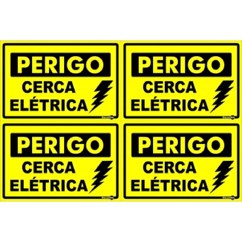 PLACA SINALIZAÇÃO PERIGO CERCA ELÉTRICA PS168 ENCARTALE