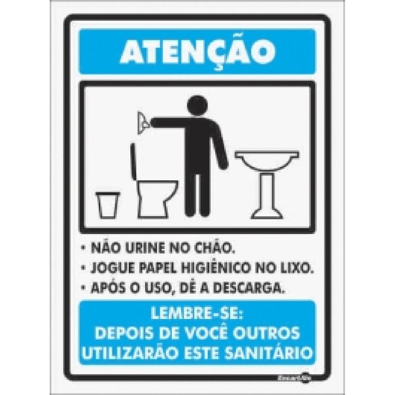 PLACA SINALIZAÇÃO NÃO URINE NO CHÃO PS78 ENCARTALE
