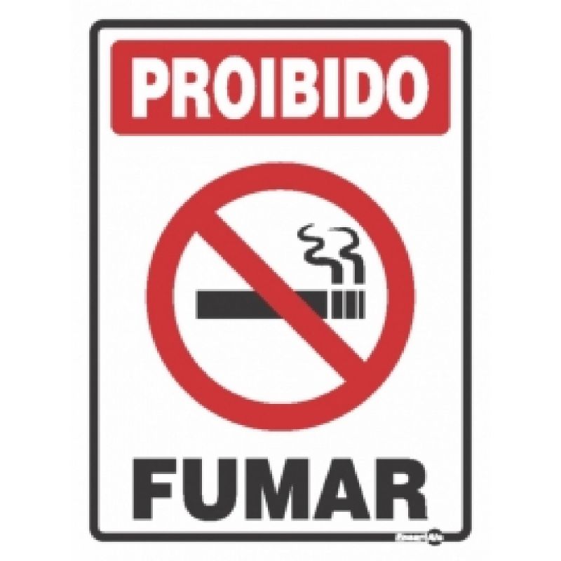 PLACA SINALIZAÇÃO PROIBIDO FUMAR PS100 ENCARTALE
