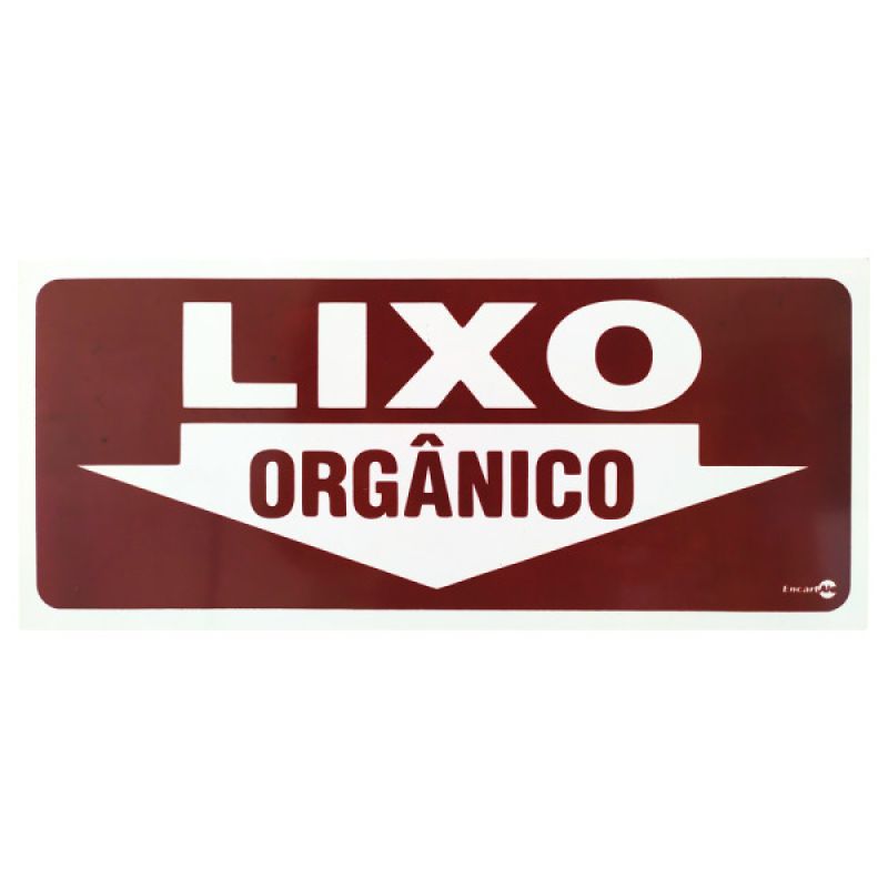 PLACA SINALIZAÇÃO LIXO ORGÂNICO PS235 ENCARTALE