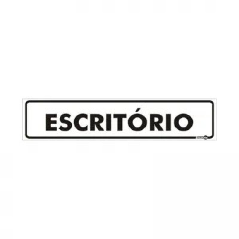 PLACA SINALIZAÇÃO ESCRITÓRIO PS53 ENCARTALE