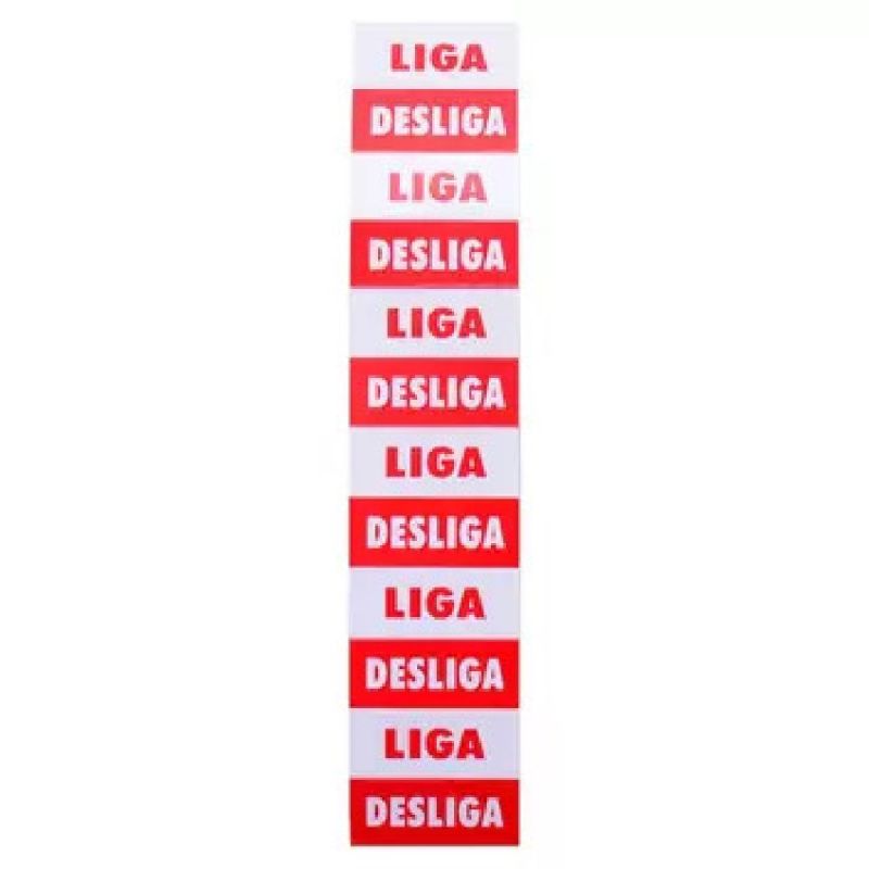 PLACA SINALIZAÇÃO LIGA/DESLIGA PS117 ENCARTALE