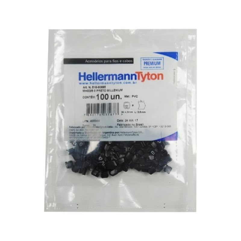 CARTELA ANILHA MHG2/5 0 PRETO HELLER