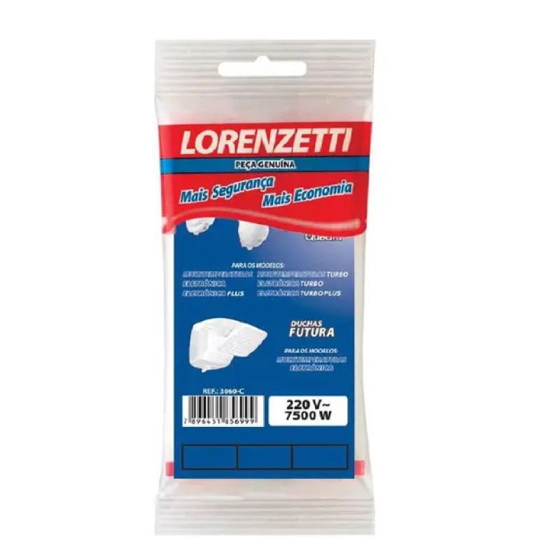 RESISTENCIA DUO SHOWER 7500W 220V 3060 C LORENZETTI - COMPATÍVEL COM DUO SHOWER, DUO SHOWER QUADRA, DUCHAS FUTURA