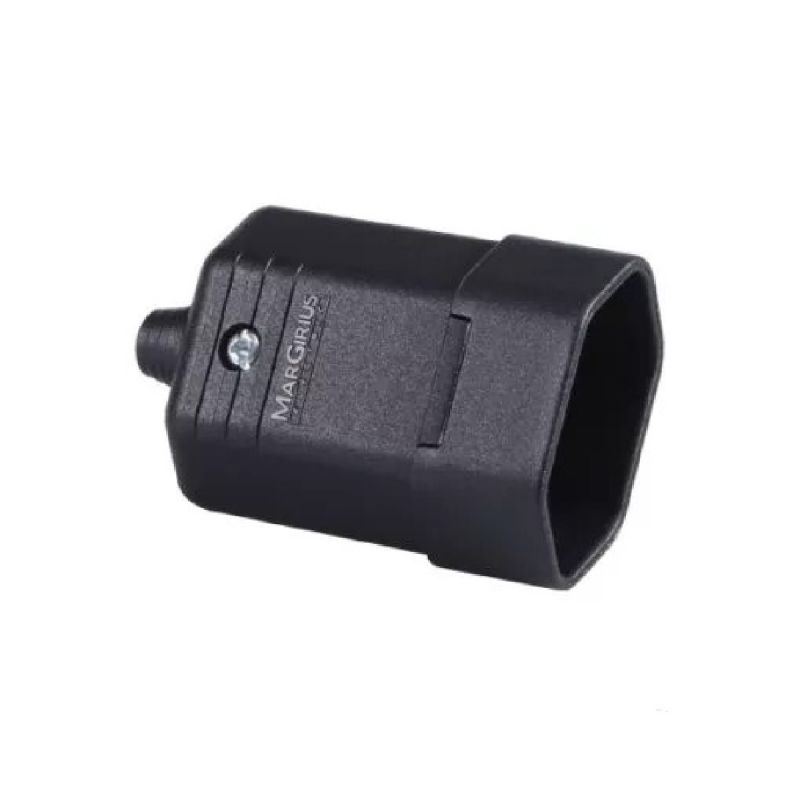 TOMADA 2P 10A 250V PRETO PEQUENA PA011928 MARGIRIUS
