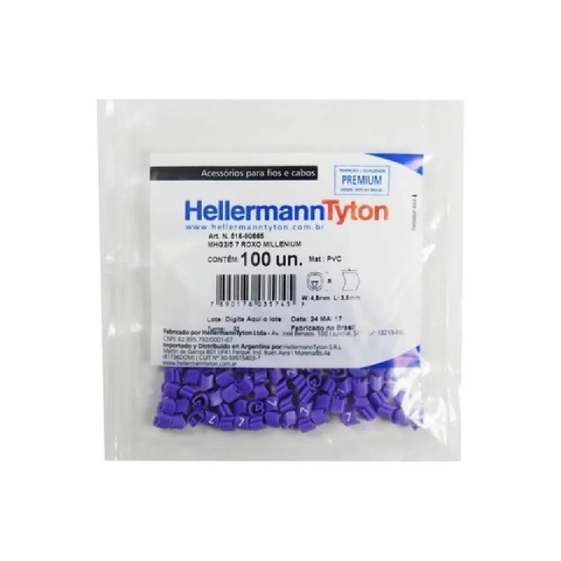 CARTELA ANILHA MHG2/5 7 ROXO HELLER