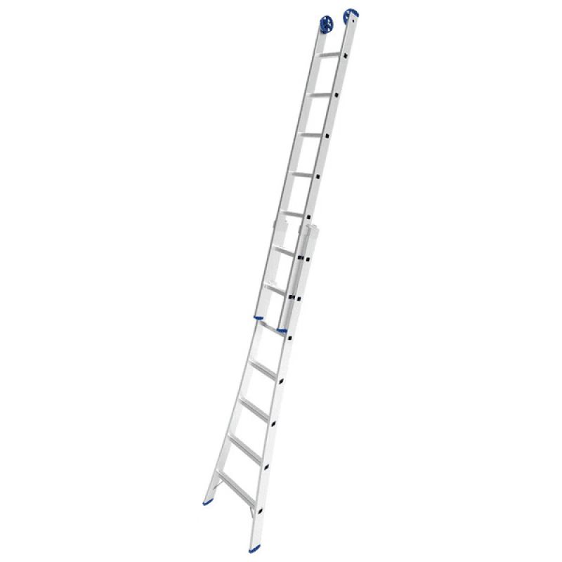 ESCADA DE ALUMÍNIO EXTENSIVA DUPLA 2X07 14 DEGRAUS MOR
