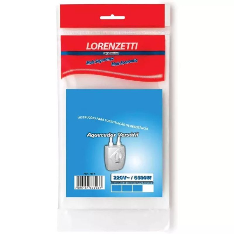 RESISTENCIA AQUECEDOR VERSATIL 6000W 220V 755 G LORENZETTI