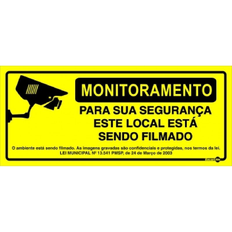 PLACA SINALIZAÇÃO MONITORAMENTO PS646 ENCARTALE