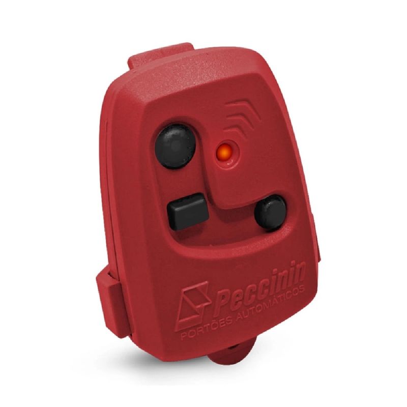 TRANSMISSOR TX 434MHZ 3 BOTOES VERMELHO PECCININ