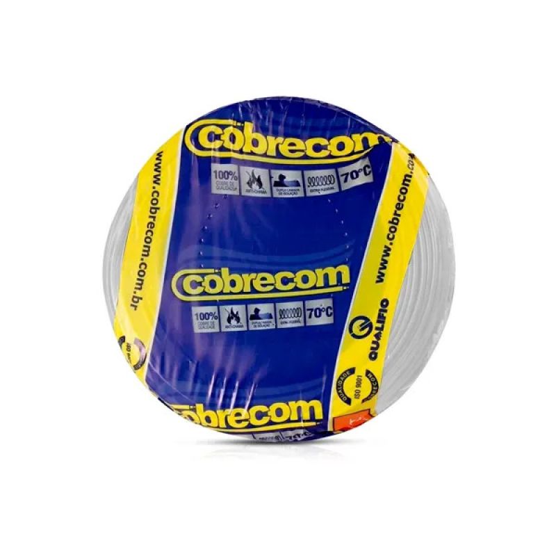 ROLO CABO FLEXÍVEL 002,50MM BRANCO (100MT) COBRECOM