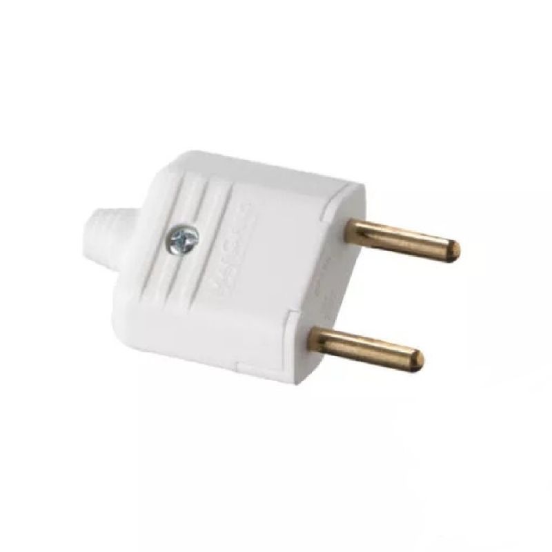 PLUG 2P 10A 250V BRANCO PEQUENO PA011933 MARGIRIUS