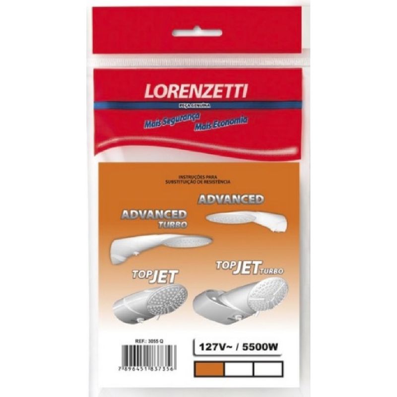 RESISTÊNCIA ADVANCED 5500W 127V 3055 Q LORENZETTI