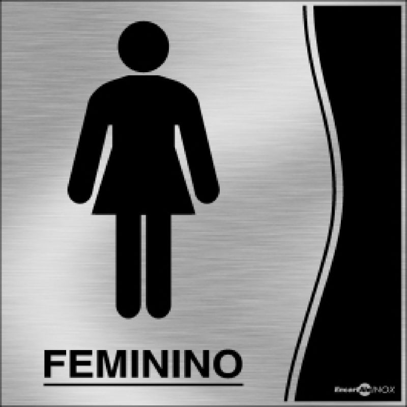 PLACA SINALIZAÇÃO FEMININO PA02 ENCARTALE