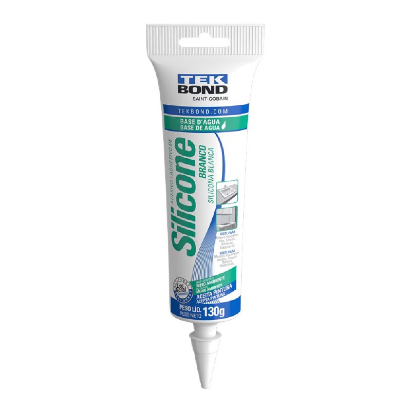 SILICONE BASE DAGUA BRANCO 130G TEKBOND