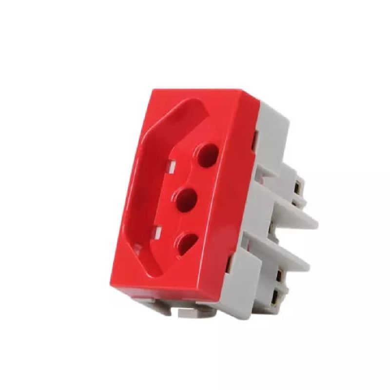MÓDULO TOMADA 2P+T 20A VERMELHO SLEEK MARGIRIUS