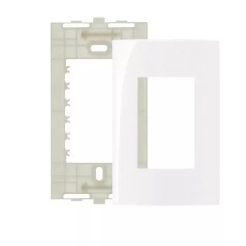 CONJUNTO PLACA 4X2 3 POSTOS BRANCO SLEEK MARGIRIUS