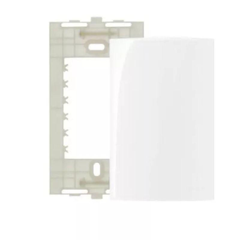 CONJUNTO PLACA 4X2 CEGA BRANCO SLEEK MARGIRIUS