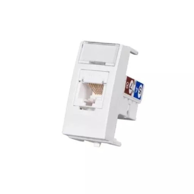 MÓDULO TOMADA RJ45 CAT 5E BRANCO SLEEK MARGIRIUS