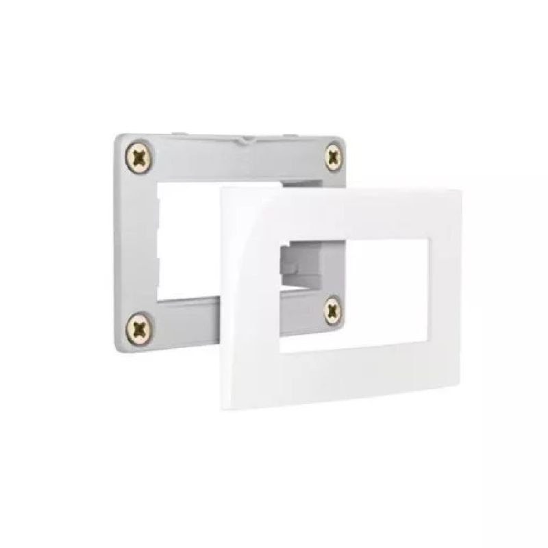 CONJUNTO PLACA COM SUPORTE PARA MÓVEL BRANCO SLEEK MARGIRIUS