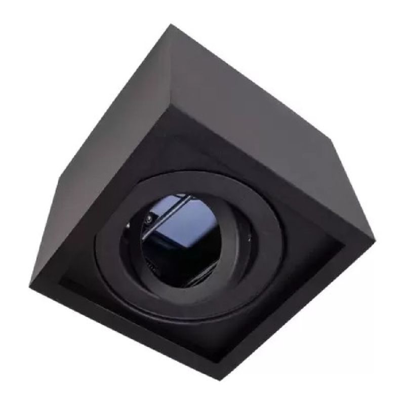 PLAFON SOBREPOR QUADRADO PAR 20 PRETO 7660 DAM LUX