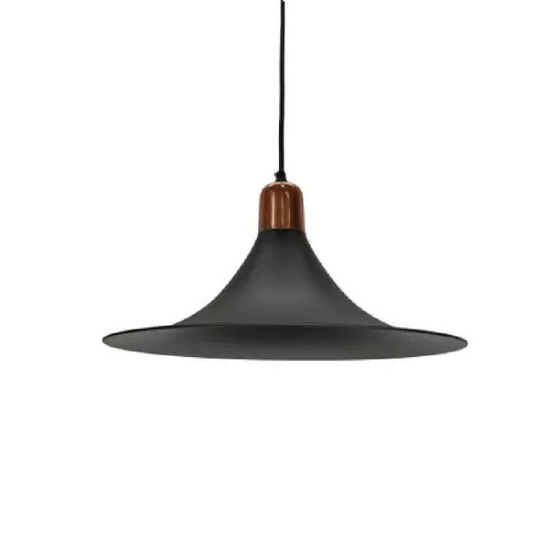 PENDENTE MILAN PREMIUM PRETO FOSCO/COBRE 18X36 NOBRE