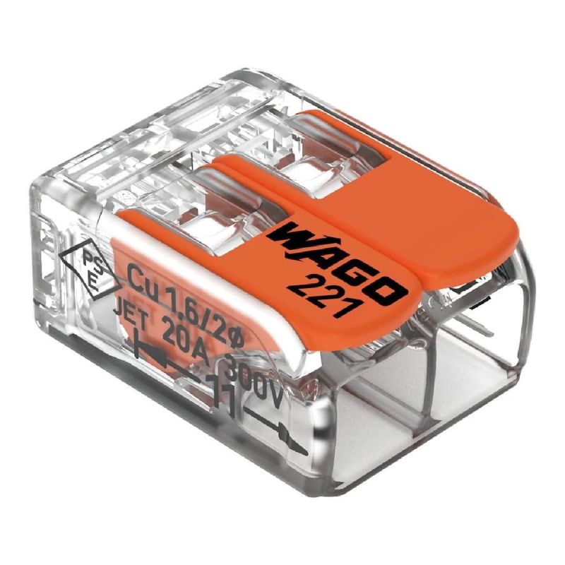 CONECTOR JUNÇÃO 2 POLOS 4,0MM 221-412 WAGO