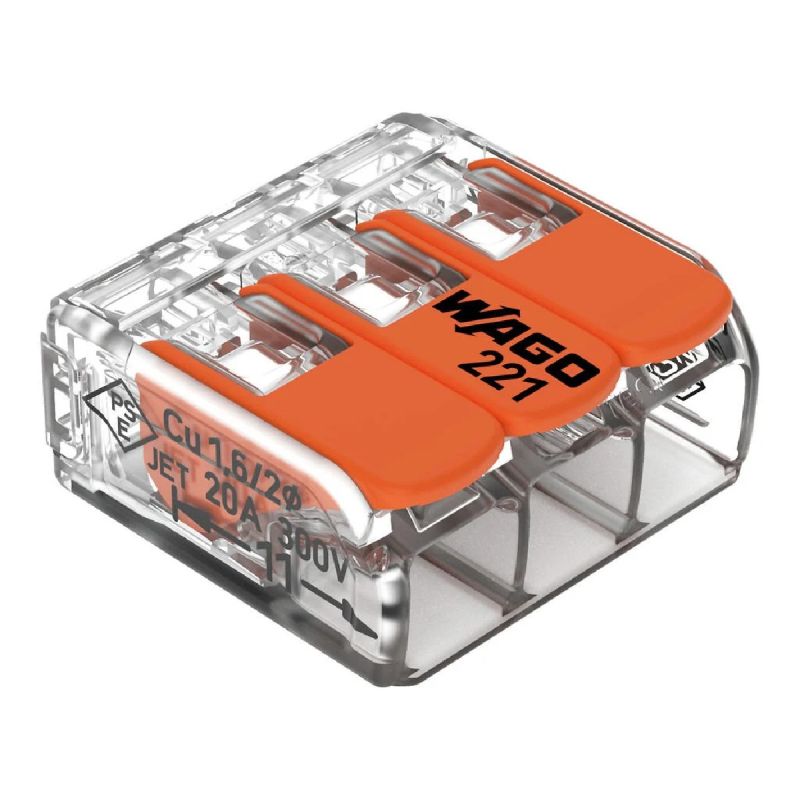 CONECTOR JUNÇÃO 3 POLOS 4,0MM 221-413 WAGO