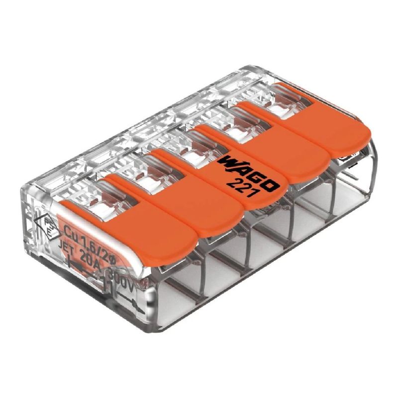 CONECTOR JUNÇÃO 5 POLOS 4,0MM 221-415 WAGO