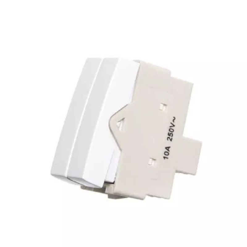 MÓDULO INTERRUPTOR DUPLO PARALELO 10A BRANCO SLEEK MARGIRIUS