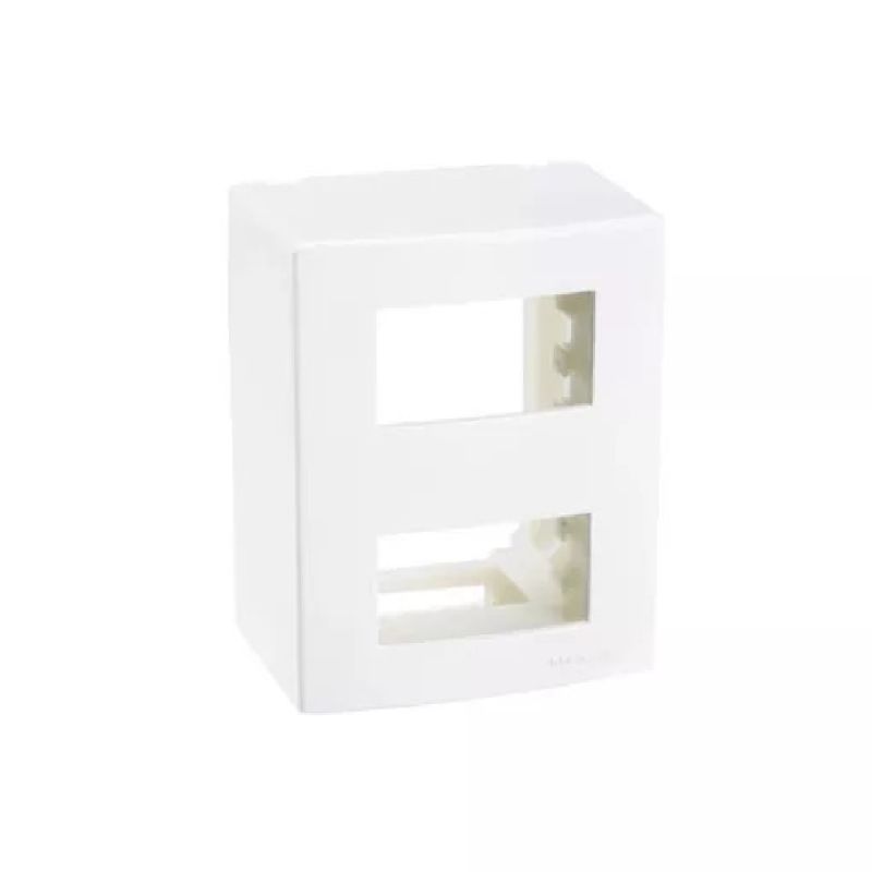 CAIXA DE SOBREPOR 02 MÓDULOS SEPARADOS BRANCO SLEEK MARGIRIUS