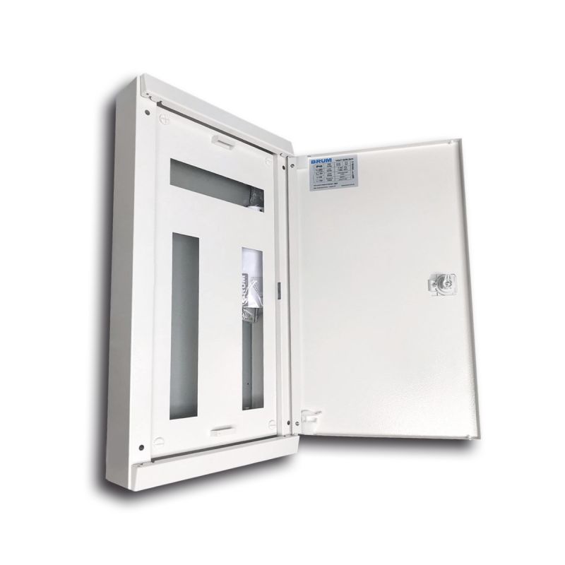 QUADRO DISTRIBUIÇÃO EMBUTIR CHAPA BRANCA QDE 34X BRUM