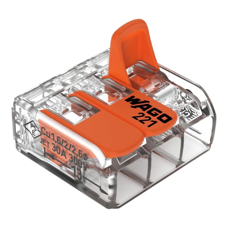 CONECTOR JUNÇÃO 3 POLOS 6MM 221-613 WAGO