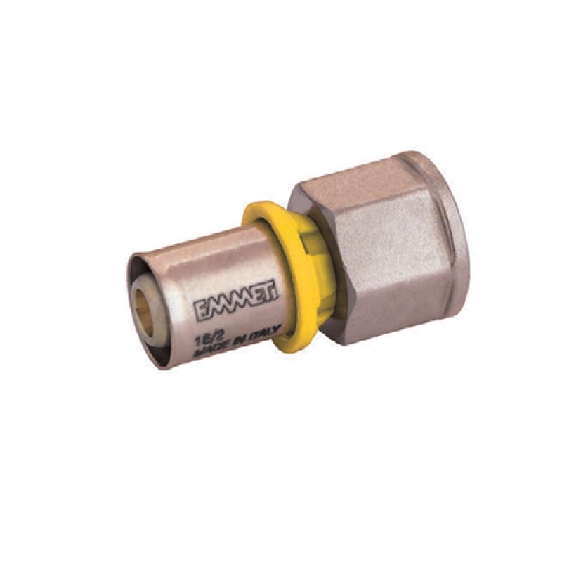 CONECTOR FÊMEA PARA GÁS 16MM X 1/2 PRENSAR EMMETI