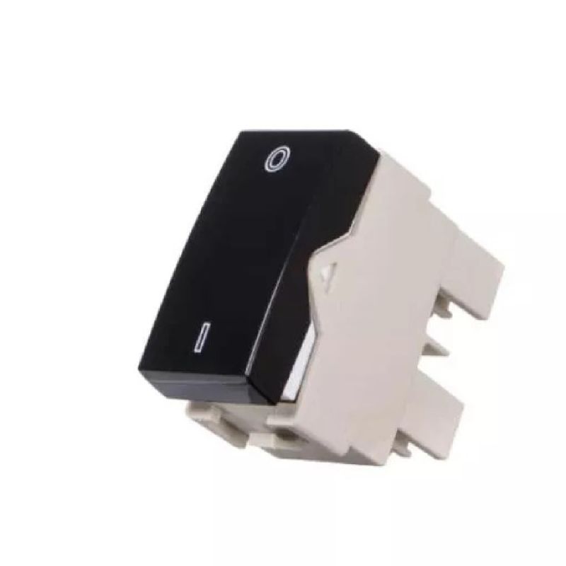 MÓDULO INTERRUPTOR BIPOLAR SIMPLES 10A PRETO EBONY MARGIRIUS