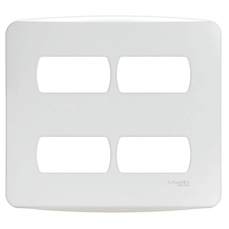 PLACA 4X4 04 POSTOS COM SUPORTE BRANCO MILUZ