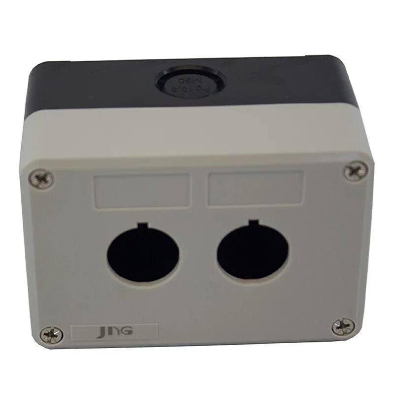 CAIXA VAZIA BOTÃO 22MM CINZA 2 FUROS BMX101 JNG