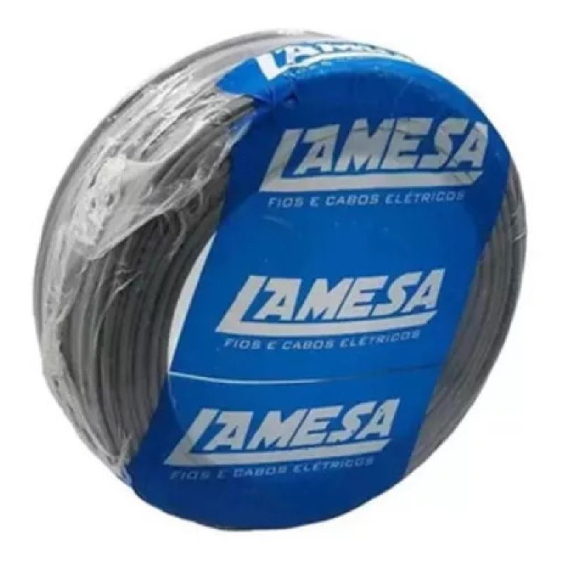 ROLO CABO FLEX&Iacute;VEL 004,00MM CINZA (100 METROS) LAMESA