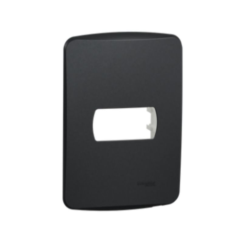PLACA 4X2 01 POSTO COM SUPORTE GRAFITE MILUZ