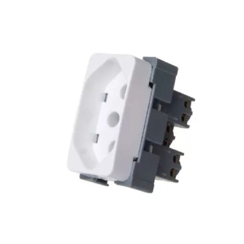 MÓDULO TOMADA PADRÃO 2P+T 20A BRANCO B3 MARGIRIUS