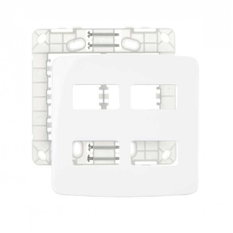 CONJUNTO PLACA 4X4 4 POSTOS BRANCO B3 MARGIRIUS