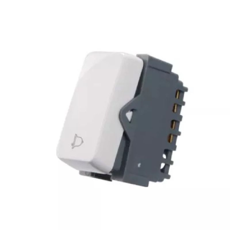 MÓDULO INTERRUPTOR PULSADOR CAMPAINHA 10A BRANCO B3 MARGIRIUS