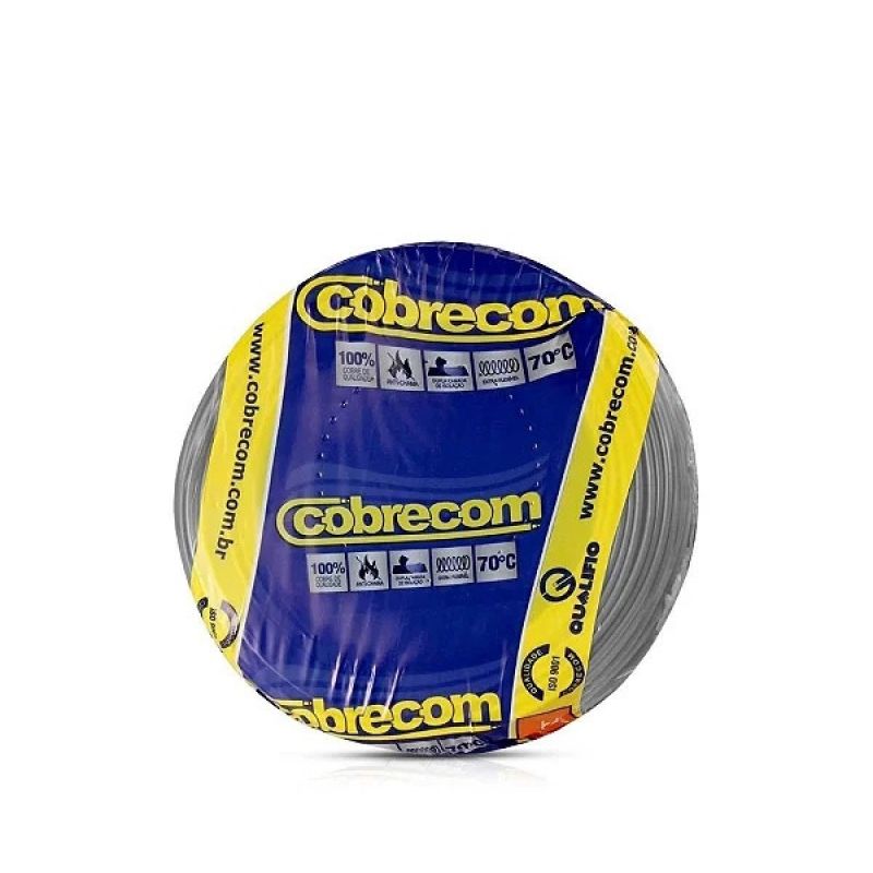 ROLO CABO FLEX&Iacute;VEL 002,50MM CINZA (100MT) COBRECOM