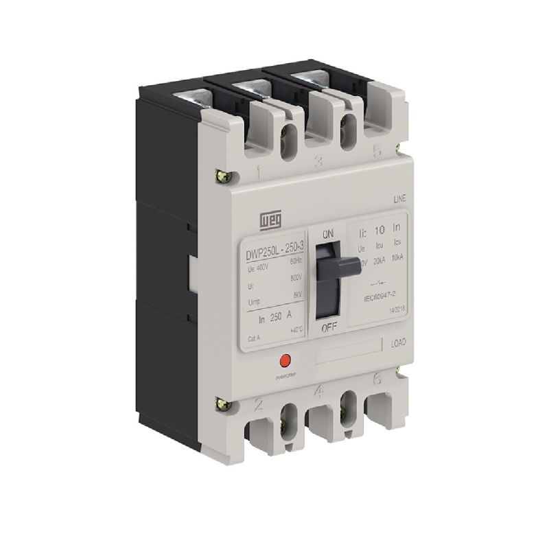 DISJUNTOR CAIXA MOLDADA TRIPOLAR DWP250 250A WEG