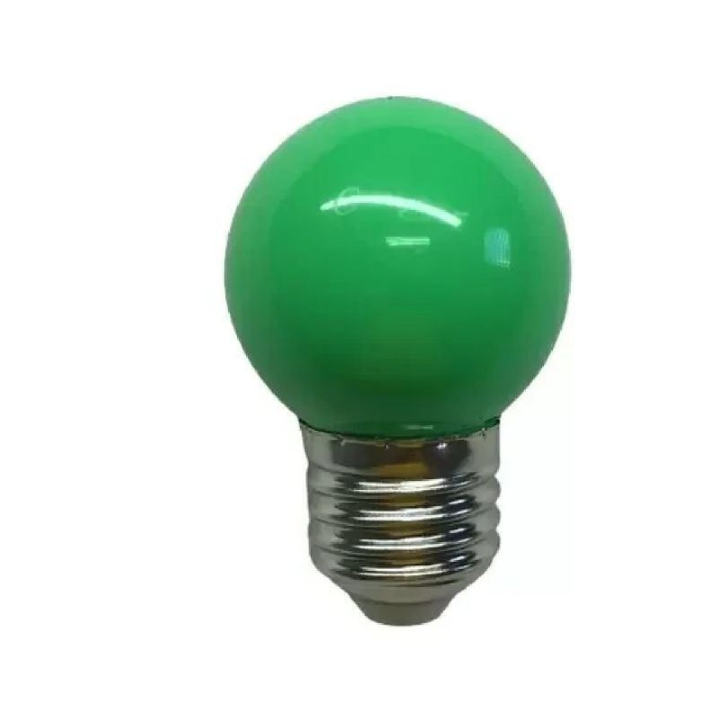 LÂMPADA LED BOLINHA G45 03W VERDE BIVOLT GALAXY
