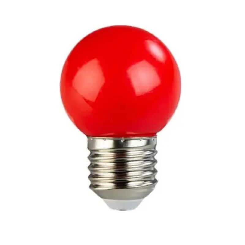 LÂMPADA LED BOLINHA G45 03W VERMELHO BIVOLT GALAXY