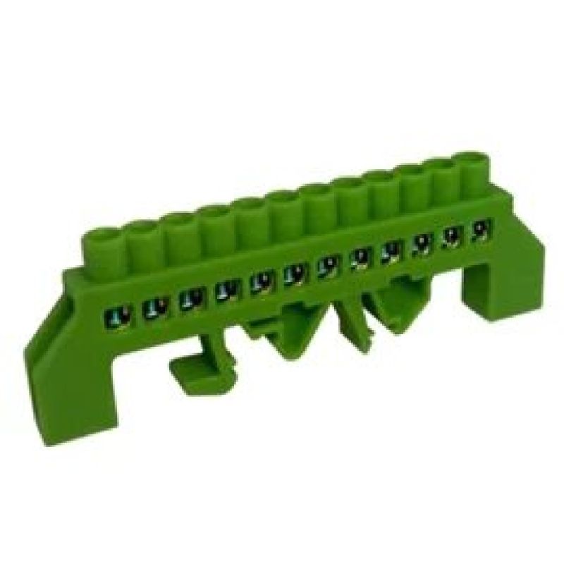 BARRA NEUTRO VERDE 12 FUROS XP0609K JNG