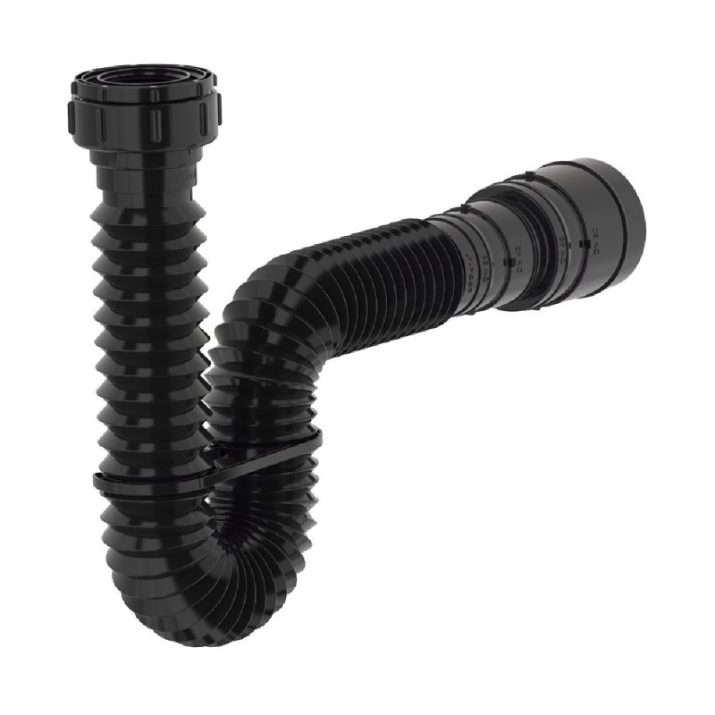 SIFÃO TUBO EXTENSÍVEL COM SUPORTE PRETO CENSI
