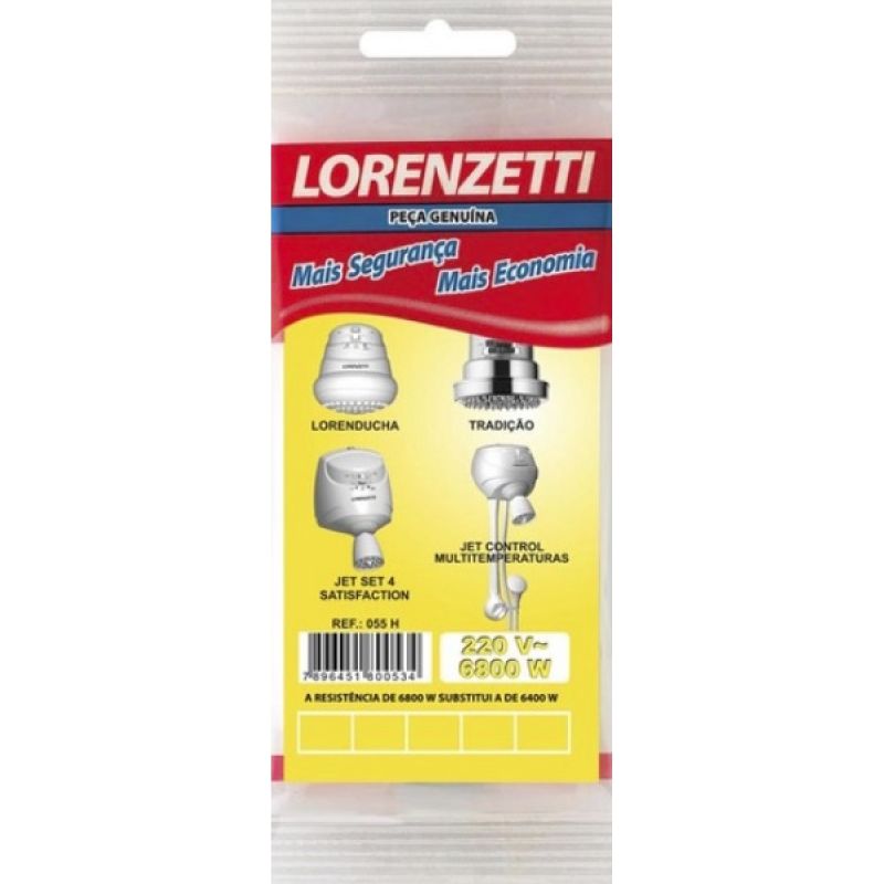 RESISTÊNCIA CHUVEIRO 6800W 220V 055 H LORENZETTI